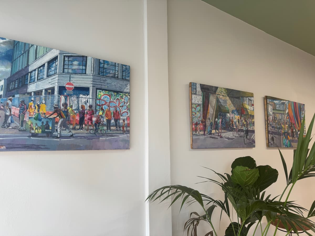 Featuring art by local artists